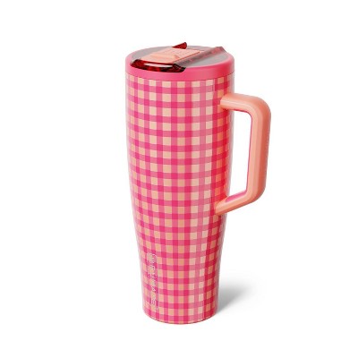 BruMate 40fl oz Stainless Steel Era Flip Water Bottle - Peach Gingham