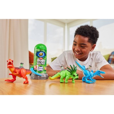 Robo Alive Dino DNA Animal Figure: Dinosaur Toy Playset with 10 PVC Pieces