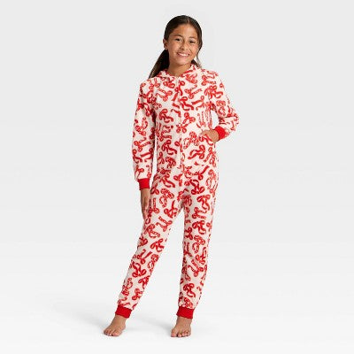 Girls' Bows Union Suit - Cat & Jack Red XL