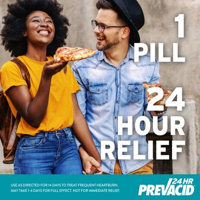 Prevacid 24 HR Lansoprazole Acid Reducer Delayed-Release 15 mg- PPI for Complete Heartburn Relief - 42 Capsules