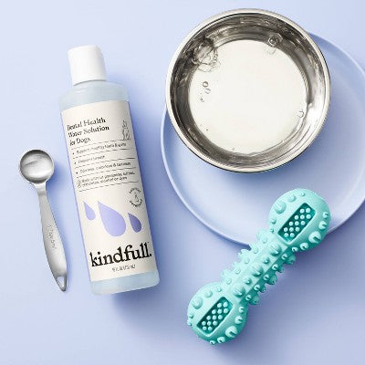 Dental Health Solution for Dogs - 16 fl oz - Kindfull: Liquid Pet Toothpaste, Oral Care For All Ages