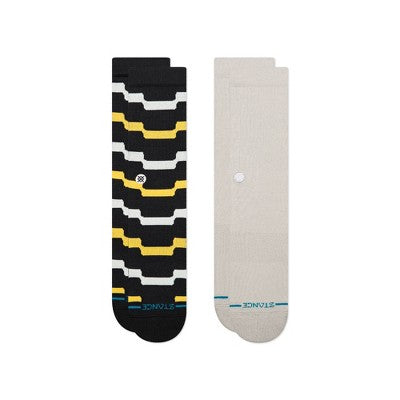 Stance Men's Wavy Crew Socks - Heathered Yellow 6-12