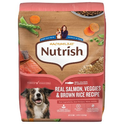 Rachael Ray Nutrish Real Salmon, Vegetable and Brown Rice Recipe Dry Dog Food - 12lbs