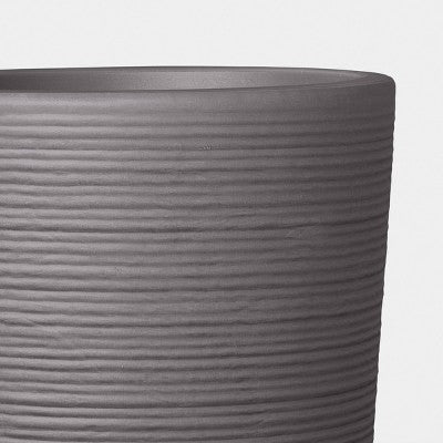 Fluted Outdoor Planter Gray 8" - Threshold