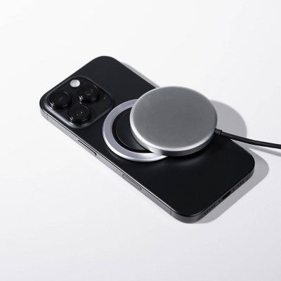 ohsnap! Snap Grip Luxe Magnetic Phone Grip Fits Any Phone - Pure Silver