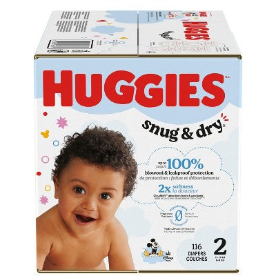 Huggies Snug & Dry Diapers -Size 2 - 116ct