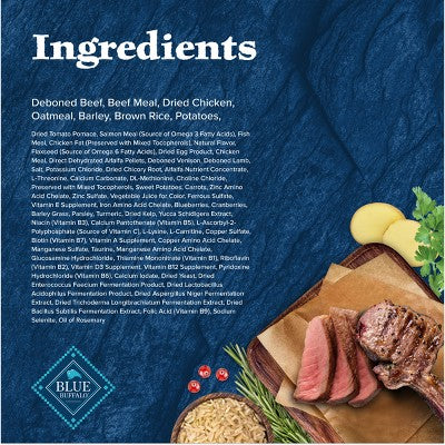 Blue Buffalo Wilderness Rocky Mountain Recipe High Protein Natural Adult Dry Dog Food Red Meat with Grain - 13lbs