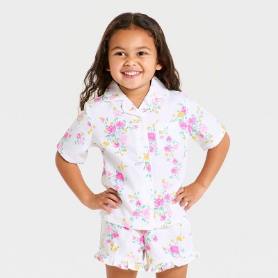 Toddler Girls' 2pc Mommy & Me Pajama Set - Cat & Jack White 2T