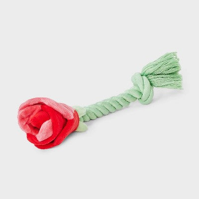 Rose Snuffle Plush Rope Dog Toy - Boots & Barkley