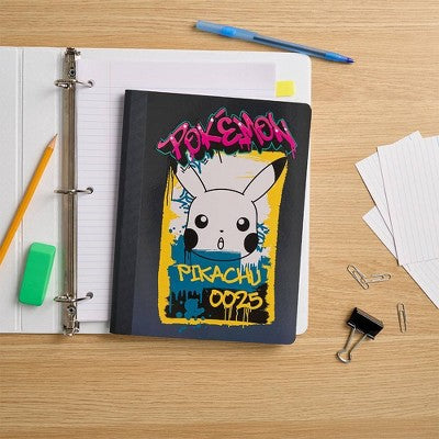 Pokemon 7.5"x9.75" Graffiti Wide Rule Composition Book
