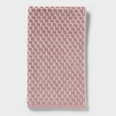 6pc Performance Plus Textured Dot Bath Towel Set Mauve - Threshold