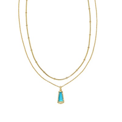 Kendra Scott Serena Multi-Strand Pendant Necklace - Matte Fluorescent Blue