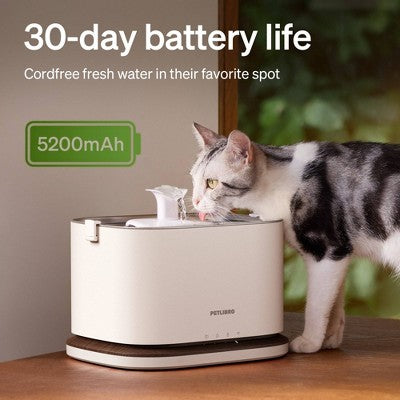 Petlibro 3L Dockstream 2 Cordless Cat Automated Fountain - White