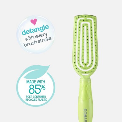 Conair Scalp Care Flexi Head Slim Detangling Hair Brush - All Hair - Light Green
