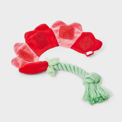 Rose Snuffle Plush Rope Dog Toy - Boots & Barkley