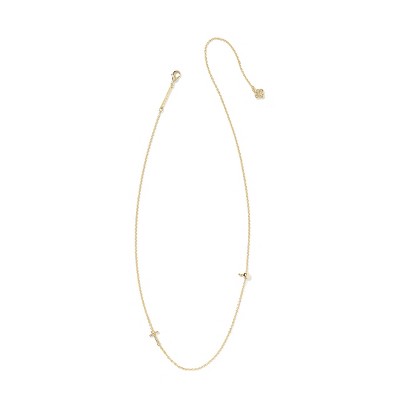 Kendra Scott 14K Gold Over Brass Mini "T" Initial Pendant Necklace - Gold