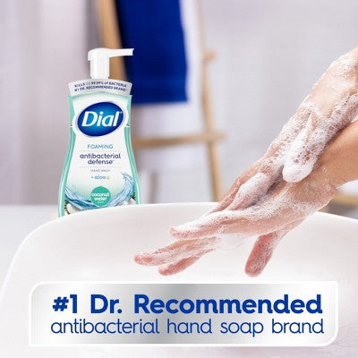 Dial Antibacterial Defense Foaming Hand Soap - Coconut Water - 10 fl oz