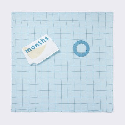 Muslin Blanket with Felt Frame - Blue - Cloud Island