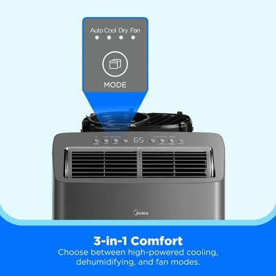 Midea DUO 10,000 BTU SACC Smart Inverter Portable Air Conditioner, Grey (LOCAL PICKUP ONLY)