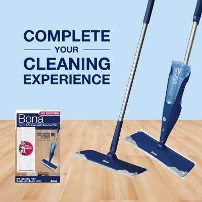Bona Heavy Duty Multi-Surface Floor Cleaner Spray Moping Pads Refill - 10ct