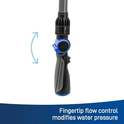 Orbit 8-Pattern Thumb Control Hose Wand Gray/Blue/Black