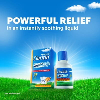 Claritin Cooling Loratadine Honey Flavored Liquid for Adults - 8oz: Allergy And Sinus Treatment, Liquid Form