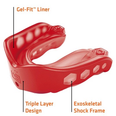 Shock Doctor Sport Gel Max Kool Aid Cherry - Adult: BPA-Free Strapless Mouth Guard
