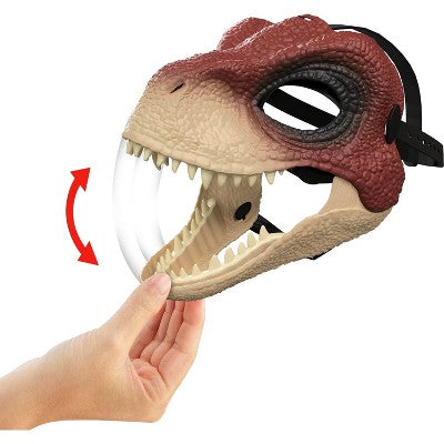 Jurassic World Rebirth Raptor Dinosaur Mask, Role-Play Head Wear, Movie-Inspired Costume Gear
