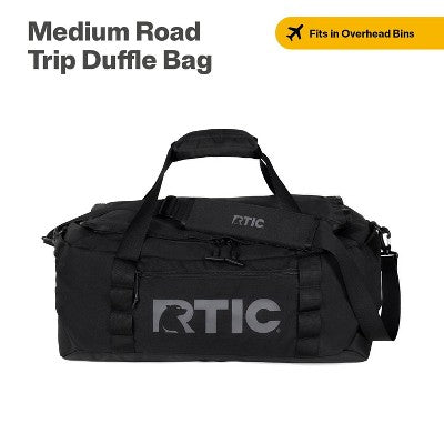 45L RTIC Outdoors Road Trip Structured Collapsible Duffle Bag Medium - Black