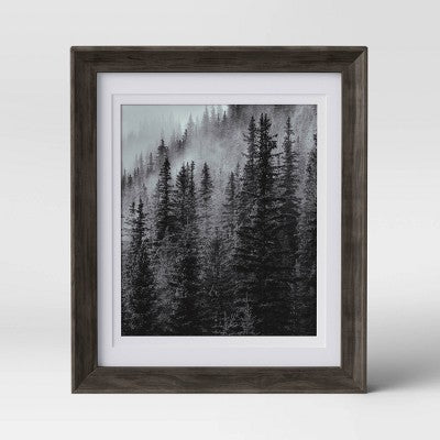8" x 10" Double Matted Table Frame Dark Brown - Threshold: Traditional Style, Wall/Tabletop Display