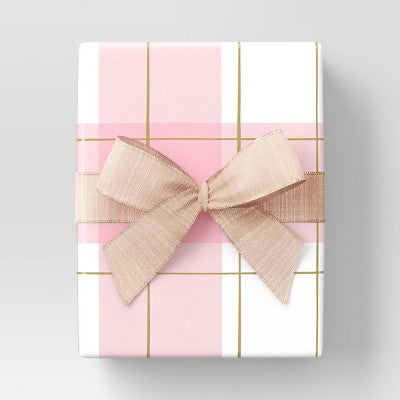 1.5" Metallic Fabric Christmas Ribbon 20' Rose Gold - Wondershop