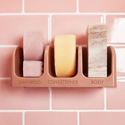 Kitsch Bottle-Free Beauty Self-Draining Soap Dish - Terracotta Pink