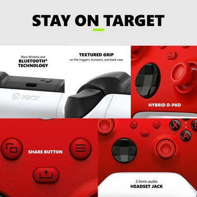 Xbox Series X|S Wireless Controller - Pulse Red: Microsoft, USB-C, Bluetooth, PC Compatible