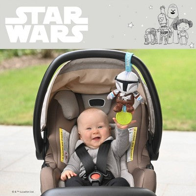 Star Wars The Mandalorian On-The-Go Toy: Sensory Development, Fine Motor Skills, Teether, Rattles, Hanging Loop