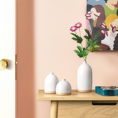 3pc Vase Set Ceramic White - Room Essentials