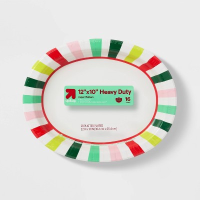 Holiday Disposable Platter - Brights Stripe - 16ct - up&up