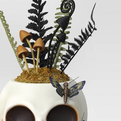 12" Plastic Skull and Halloween Plant Decor - Hyde and EEK! Boutique