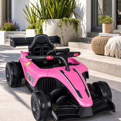 12V Kids Ride On Electric Formula Racing Car with Remote Control, Pink, Ages 3-7 (LOCAL PICKUP ONLY)