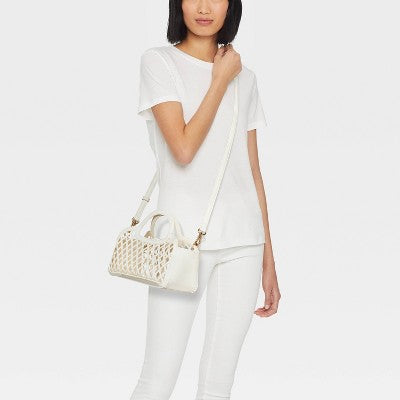 Jelly Mini Cage Tote Crossbody Bag - A New Day Cream
