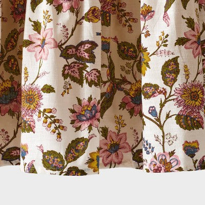 72"x72" Adelaide Floral Ruffles Cotton Slub Shower Curtain - Threshold