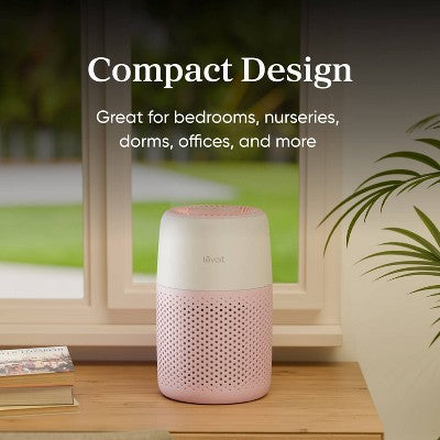 Levoit Core Mini Air Purifier with Night Light Strawberry Cream