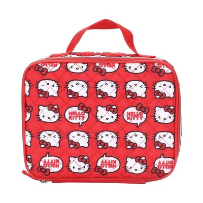 Hello Kitty Sanrio Quilted 16" Backpack 5pc Set - Red