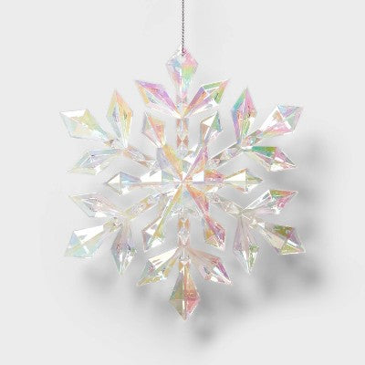 Snowflake Christmas Tree Ornament Iridescent - Wondershop