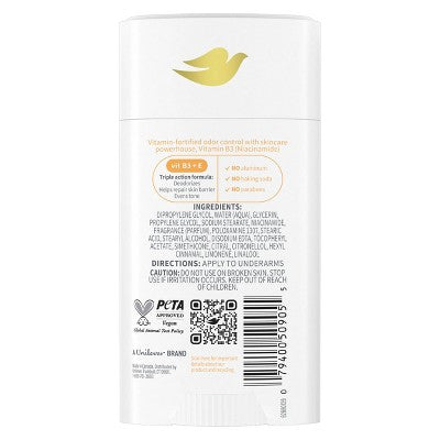 Dove Beauty VitaminCare+ Aluminum Free Deodorant Stick - Peaches & Shea Butter - 2.6oz