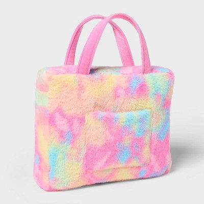 50"x60" Kids' On-the-Go Tie Dye Throw Blanket in a Bag Set Pink - Pillowfort