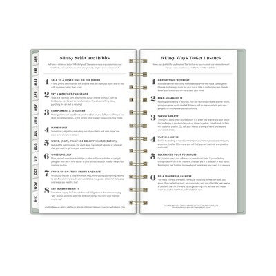 The Everygirl Planner 2025 Weekly/Monthly Planner 6.3"x4.33" Wirebound Solid Soft Sage: Adult Stationery, Calendar, Tabs
