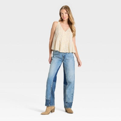 Women's Mid-Rise 90's Baggy Denim Jeans 8 Short