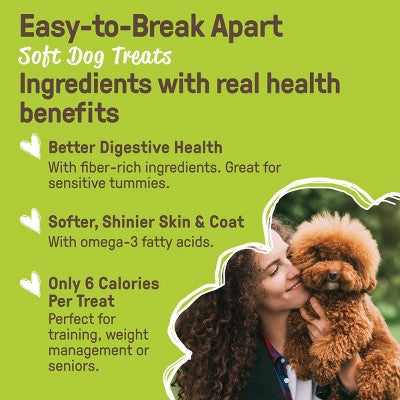 Cookie Pal Peanut Butter and Apple Soft Baked Human Grade and Organic Dog Treats - 8.8oz