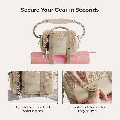 Bagsmart Unstructured REIKI 5.5L Miniature Gym Duffel Bag - Beige