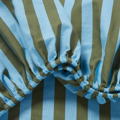Toddler Striped Kids' Cotton Sheet Set Blue/Green - Pillowfort